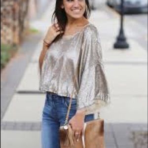 Free People sequin blouse!
